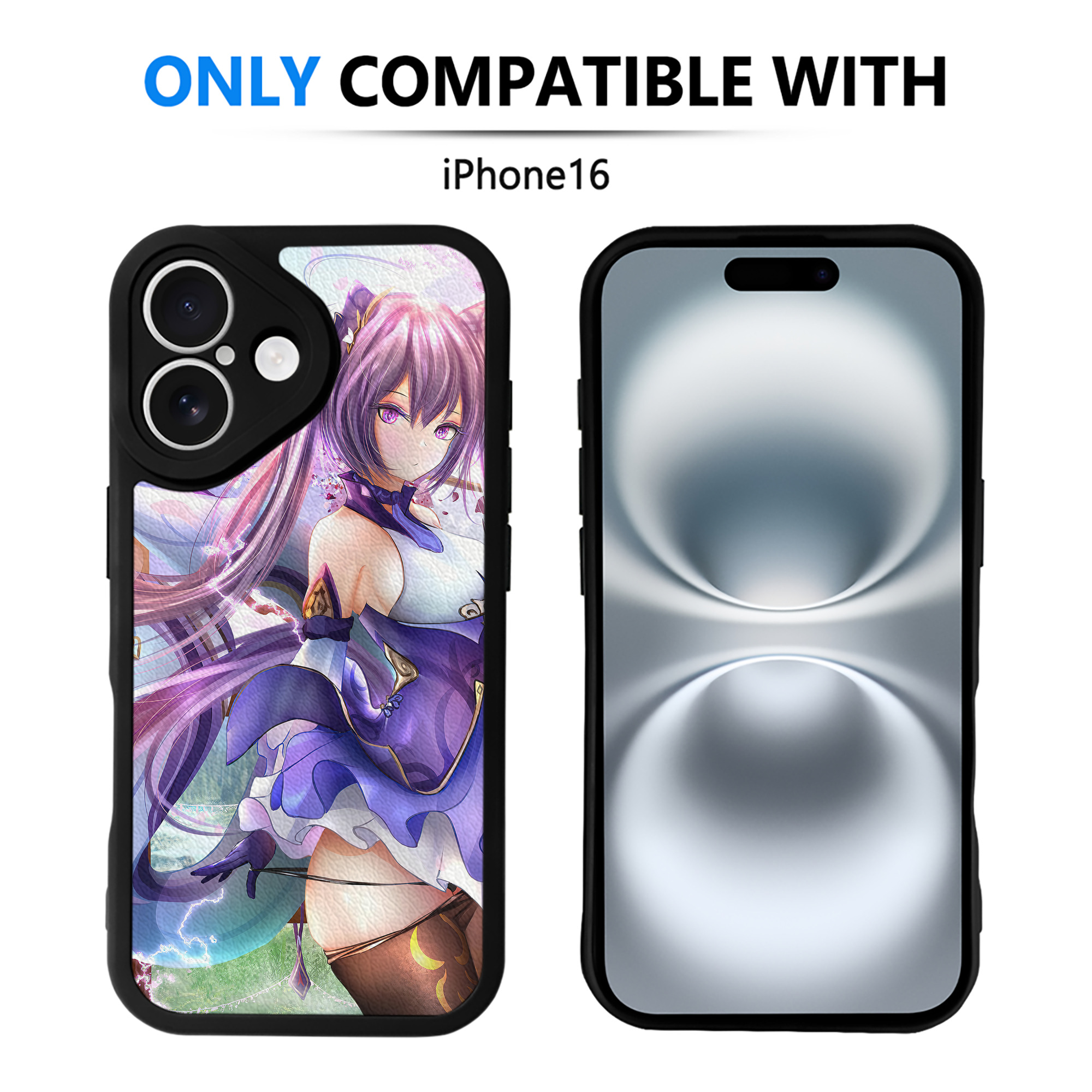 げんし神 genshin 【iPhone 16シリーズ対応】シリコンスマホケース（レザー調） 材質：シリコン